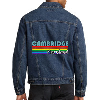 Cambridge Maryland Pride Shirt Cambridge Lgbt Gift Lgbtq Supporter Tee Men Denim Jacket | Artistshot