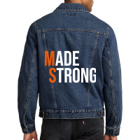 Made Strong Multiple Sclerosis Warrior Ms Awareness Women Men Denim Jacket | Artistshot