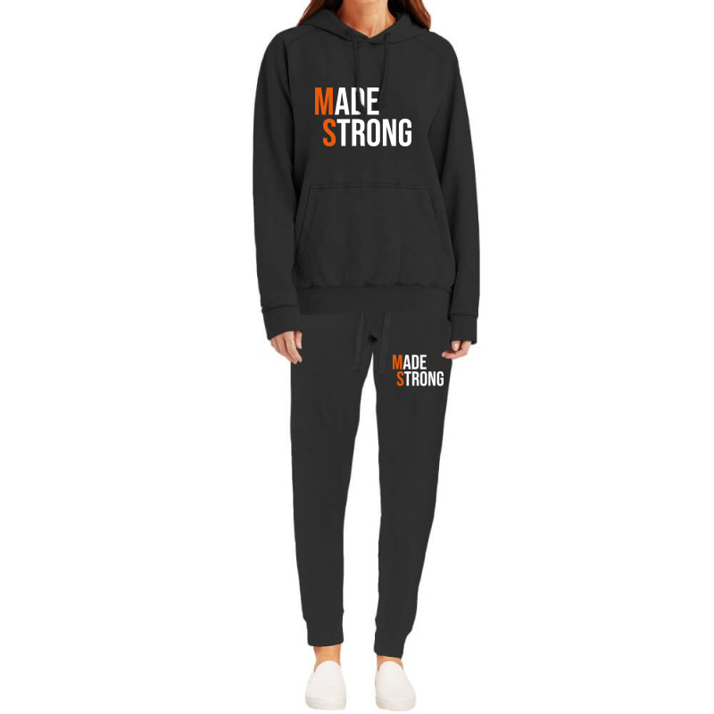 Made Strong Multiple Sclerosis Warrior Ms Awareness Women Hoodie & Jogger Set | Artistshot