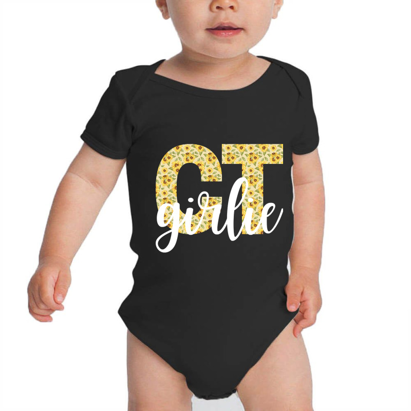 Connecticut Ct Girlie Cute Sunflower Home State Abbreviation Hometown Baby Bodysuit by kayakbetween30 | Artistshot