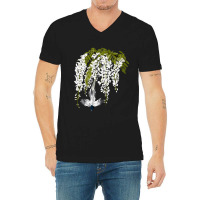 Paradise Flycatcher + White Wisteria V-neck Tee | Artistshot