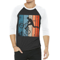 Bicycle Motocross Vintage Design 3/4 Sleeve Shirt | Artistshot