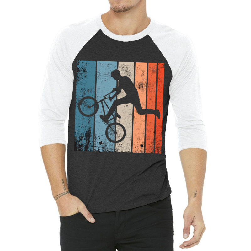 Bicycle Motocross Vintage Design 3/4 Sleeve Shirt | Artistshot