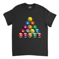 Billiards Pool Balls Racked Set Classic T-shirt | Artistshot