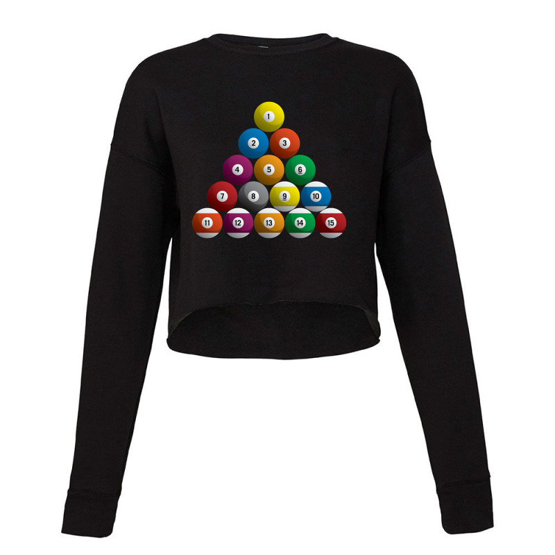 Billiards Pool Balls Racked Set Cropped Sweater by genuinelyseriously4 | Artistshot