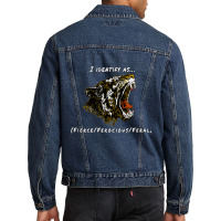 I Identify As Fierce Ferocious Feral Tiger T Shirt Men Denim Jacket | Artistshot