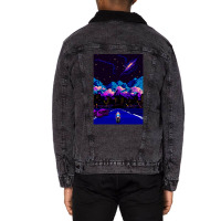 Undefeated Trio Streets Of Rage Arrival Digital Reality Dj Electronic  Unisex Sherpa-lined Denim Jacket | Artistshot