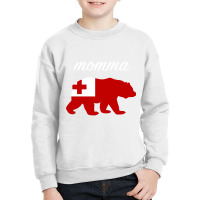 Momma Bear Tonga Flag Tongan Roots Pullover Hoodie Youth Sweatshirt | Artistshot