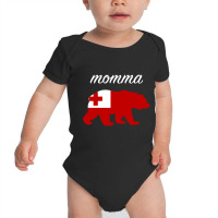 Momma Bear Tonga Flag Tongan Roots Pullover Hoodie Baby Bodysuit | Artistshot