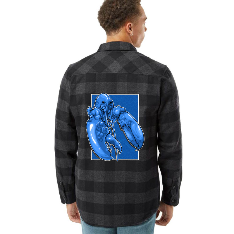 Funny Jumpscare Lobster Meme Blue Crustacean Pullover Hoodie Flannel Shirt | Artistshot