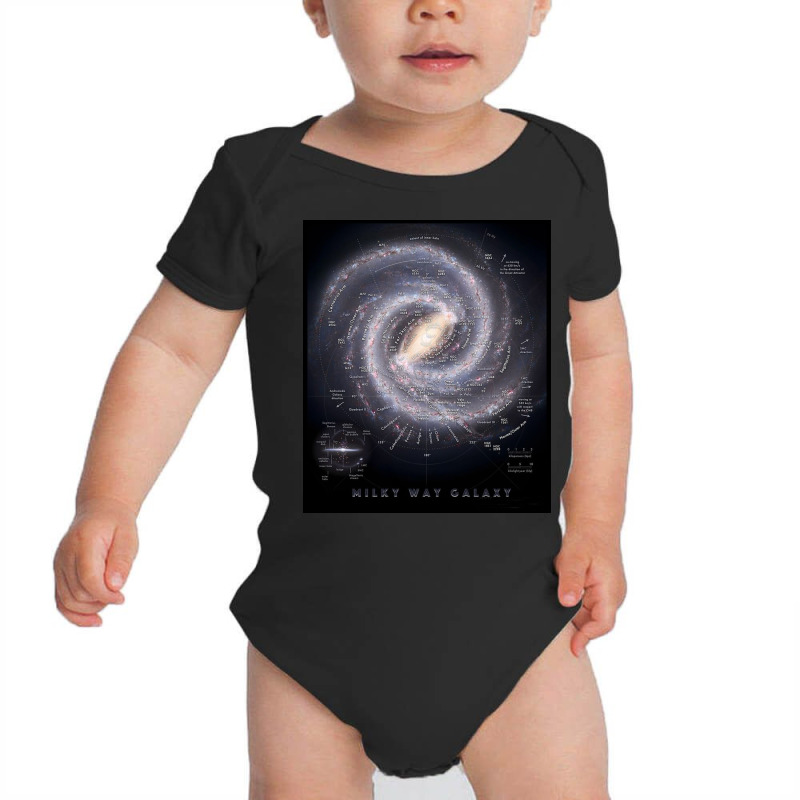 Milky Way Galaxy Map Baby Bodysuit by tamelatrivert | Artistshot