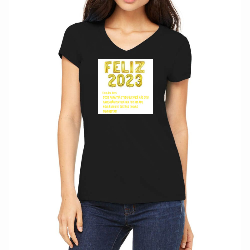 Feliz 2023 Women's V-Neck T-Shirt by JailsonXK | Artistshot