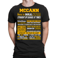 Mccann Name Shirt Mccann Born To Rule T-shirt | Artistshot