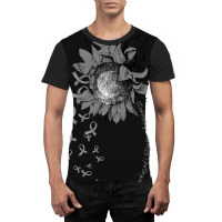 Parkinson's Disease Awareness Sunflower Gray Ribbon Graphic T-shirt | Artistshot