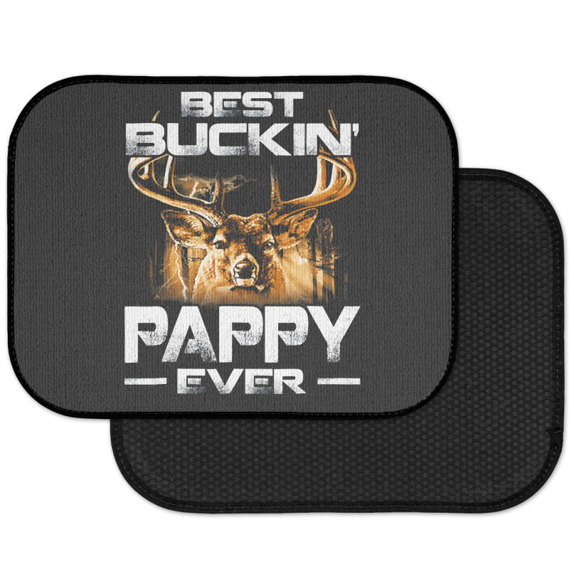 Best Buckin Pappy Ever Shirt Deer Hunting Bucking Father Rear Car Mat | Artistshot