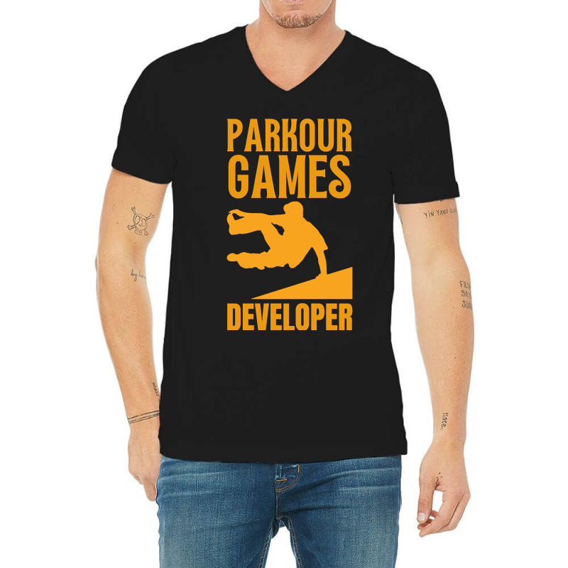 Parkour Games Developer V-neck Tee | Artistshot