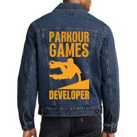 Parkour Games Developer Men Denim Jacket | Artistshot