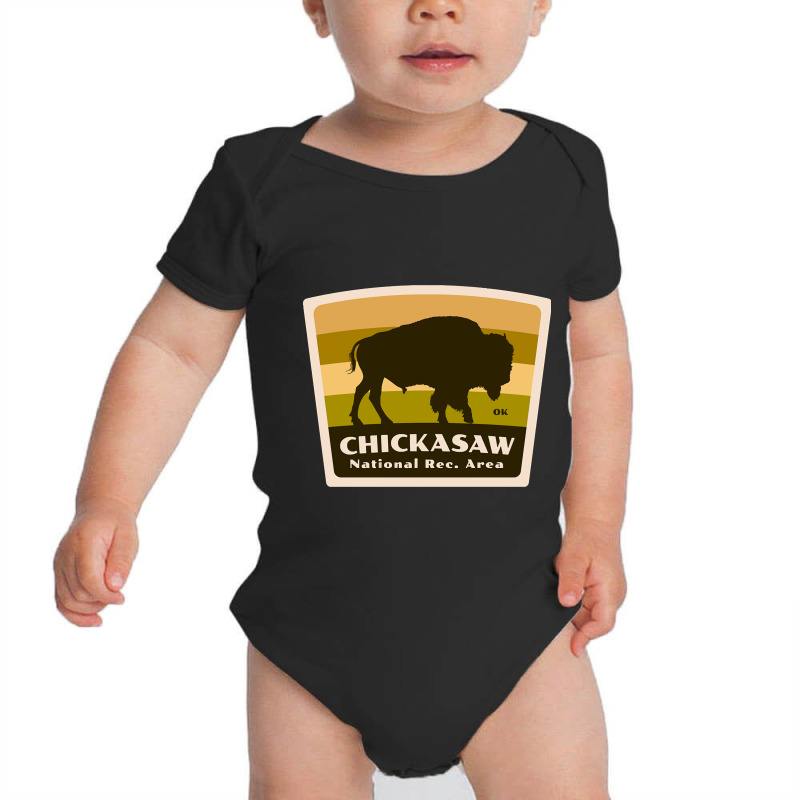 Chickasaw National Recreation Area Oklahoma Roaming Bison Silhouette Baby Bodysuit by denverhumans58 | Artistshot