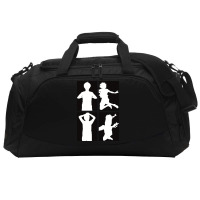 Blue Lock Anime Team Z Vs Team V In Black And White Minimalist Silhoue Active Duffel | Artistshot