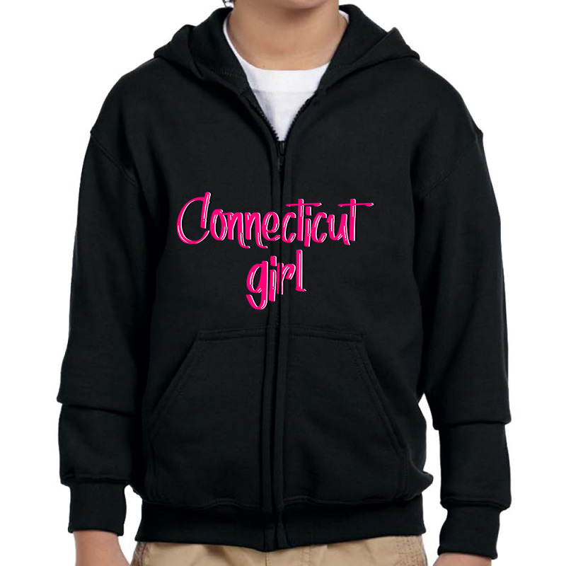 Connecticut Girl Youth Zipper Hoodie | Artistshot