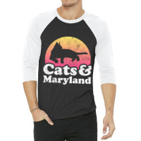 Cats And Maryland Gift For Men, Women, Kids 3/4 Sleeve Shirt | Artistshot