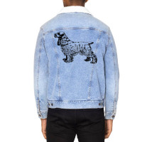 Cocker Spaniel Illustration Unisex Sherpa-lined Denim Jacket | Artistshot