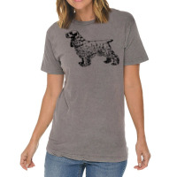 Cocker Spaniel Illustration Vintage T-shirt | Artistshot