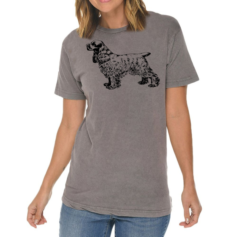 Cocker Spaniel Illustration Vintage T-Shirt by dynhomuicz | Artistshot