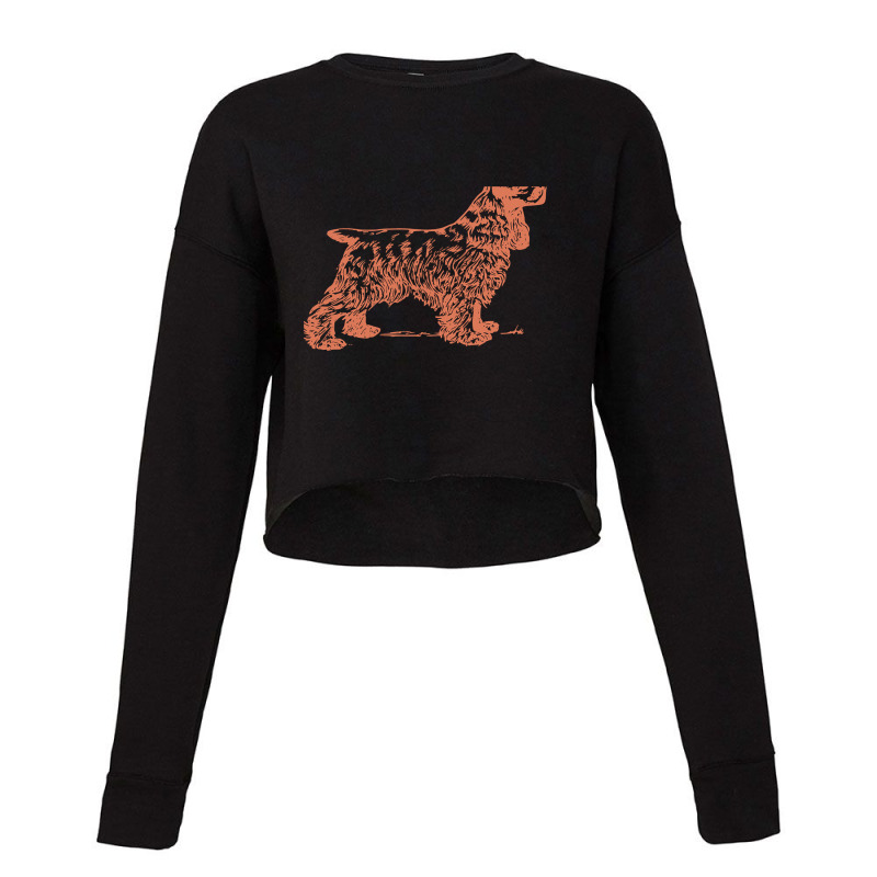 Cocker Spaniel Dog-qq7lf Cropped Sweater by dentistdamaging500 | Artistshot