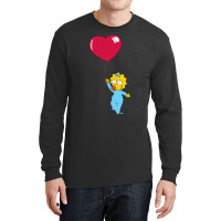 Hot Trend The Simpsons Maggie Heart Balloon Valentine's Day Long Sleeve Shirts | Artistshot