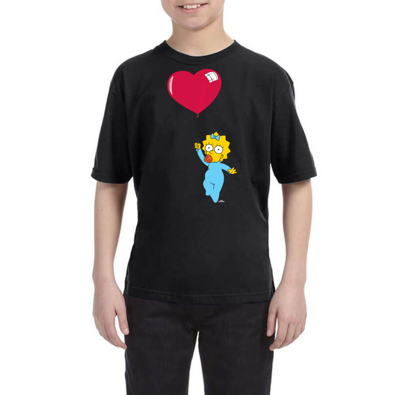 Hot Trend The Simpsons Maggie Heart Balloon Valentine's Day Youth Tee by Hugo Flowers | Artistshot