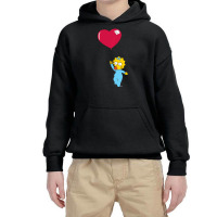 Hot Trend The Simpsons Maggie Heart Balloon Valentine's Day Youth Hoodie | Artistshot