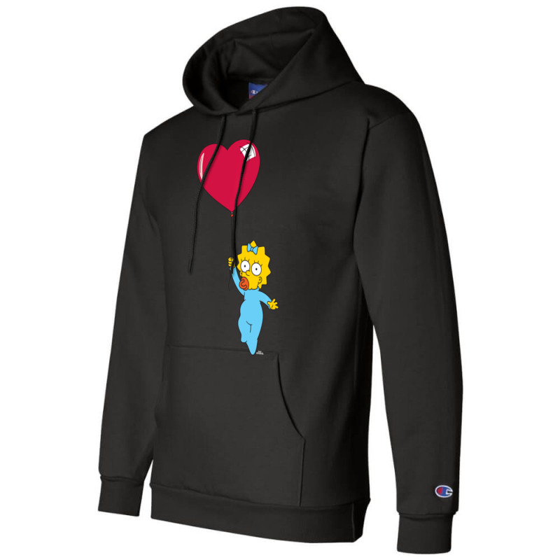 Hot Trend The Simpsons Maggie Heart Balloon Valentine's Day Champion Hoodie by Hugo Flowers | Artistshot