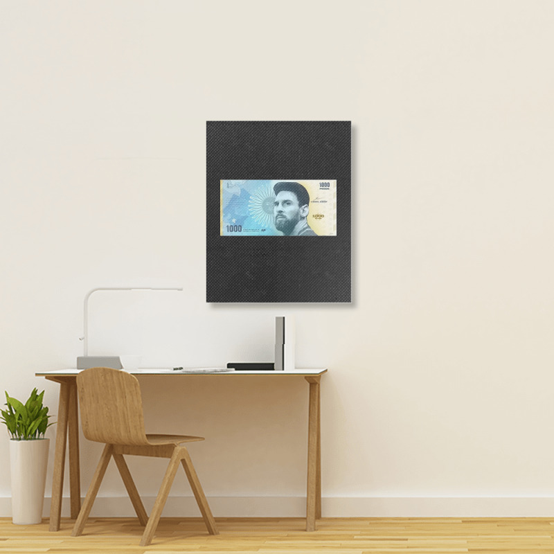 Messi Pesos Argentina Portrait Canvas Print | Artistshot