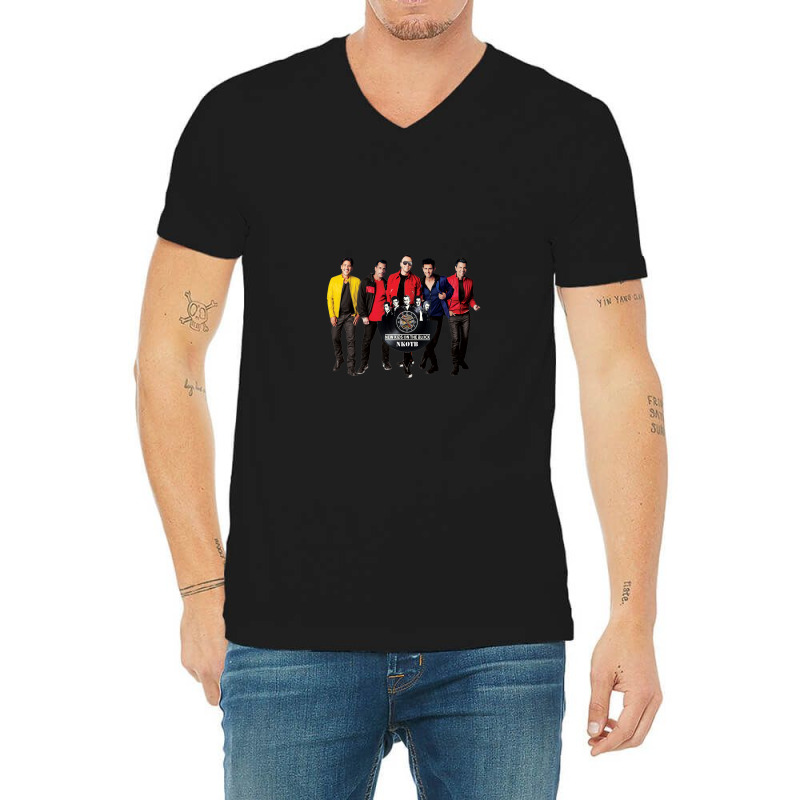 Donnie Wahlberg Jonathan Knight V-Neck Tee by hugemetu880814 | Artistshot