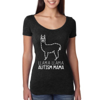 Llama Llama Autism Mama Women's Triblend Scoop T-shirt | Artistshot