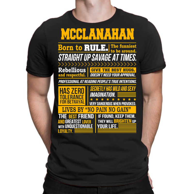 Mcclanahan Name Shirt Mcclanahan Born To Rule T-shirt | Artistshot