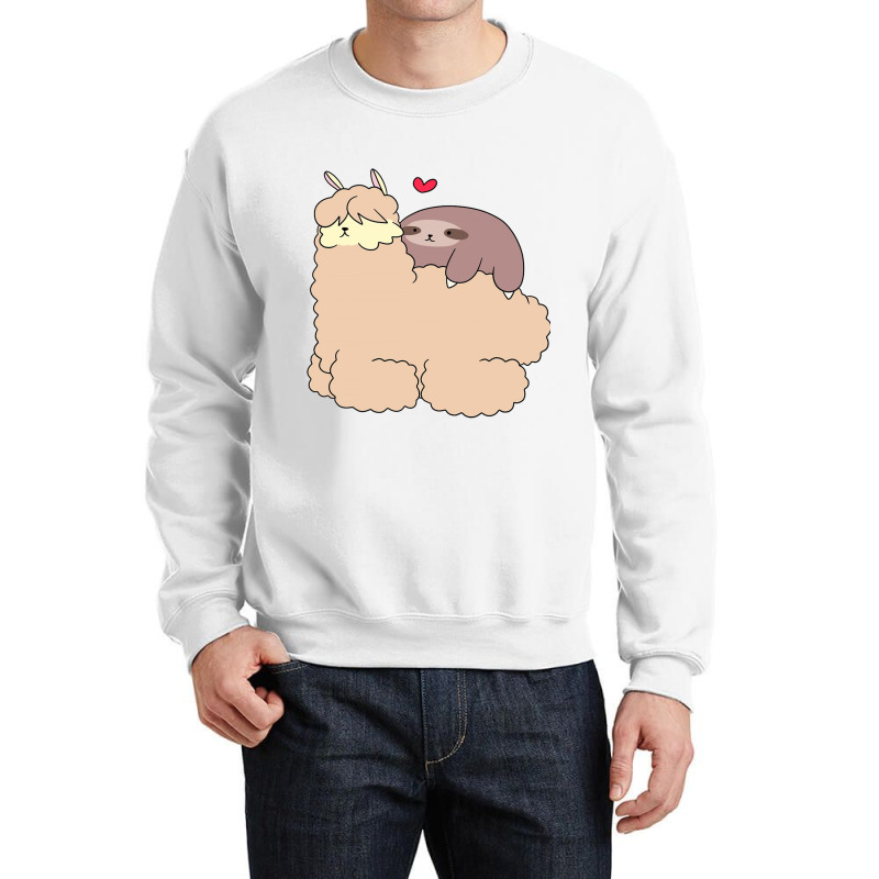 Sloth Loves Alpaca Crewneck Sweatshirt | Artistshot