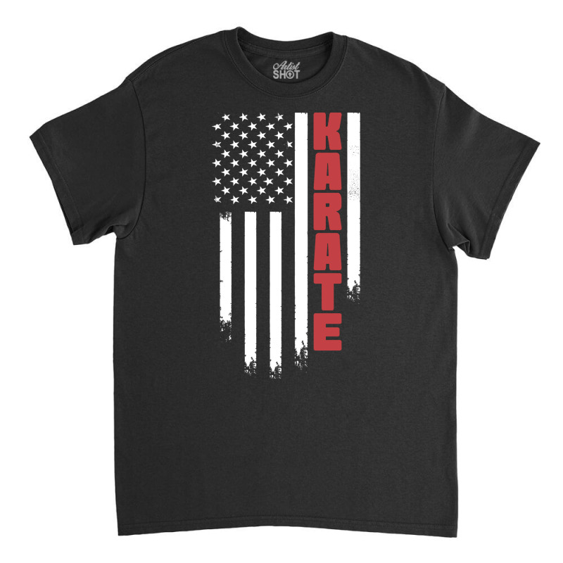 Karate American Usa Flag | Karate Martial Art Classic T-shirt by John Phillips | Artistshot