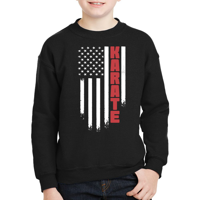 Karate American Usa Flag | Karate Martial Art Youth Sweatshirt by John Phillips | Artistshot