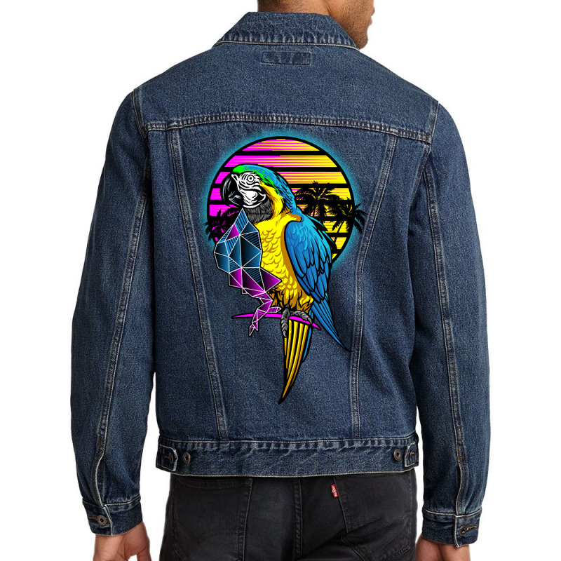 Parrot Art Men Denim Jacket | Artistshot