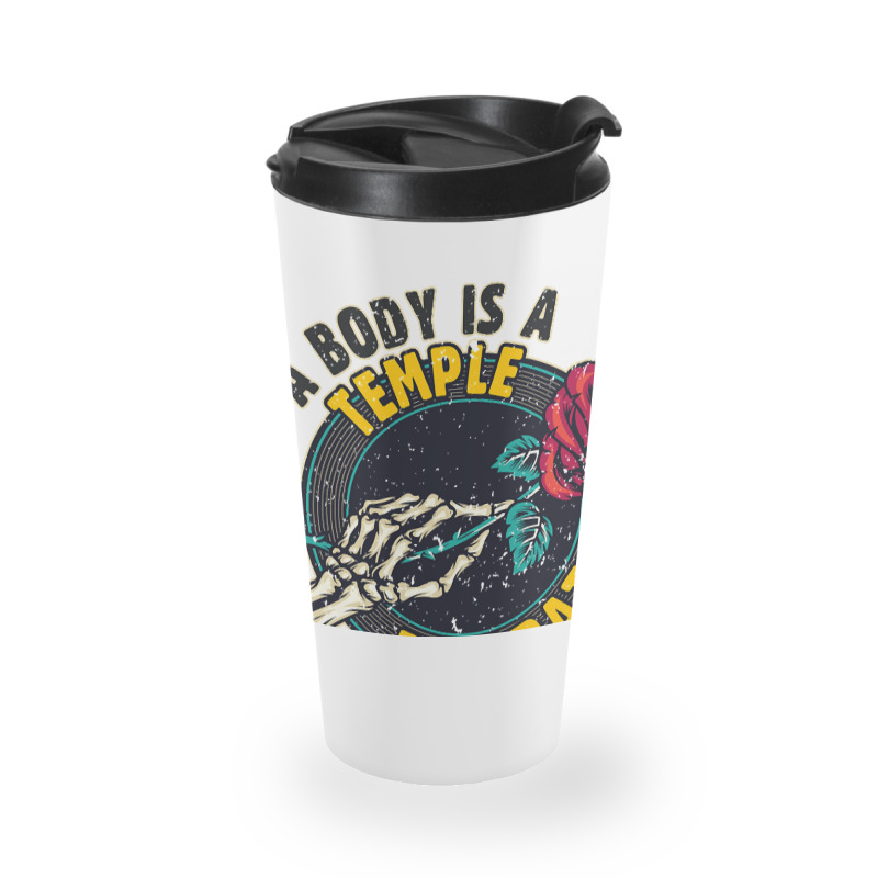 A Body Is A Temple, Decorate The Walls Travel Mug | Artistshot