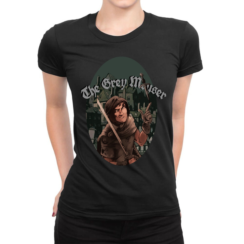 Grey Mouser Ladies Fitted T-Shirt by joanmouse000 | Artistshot