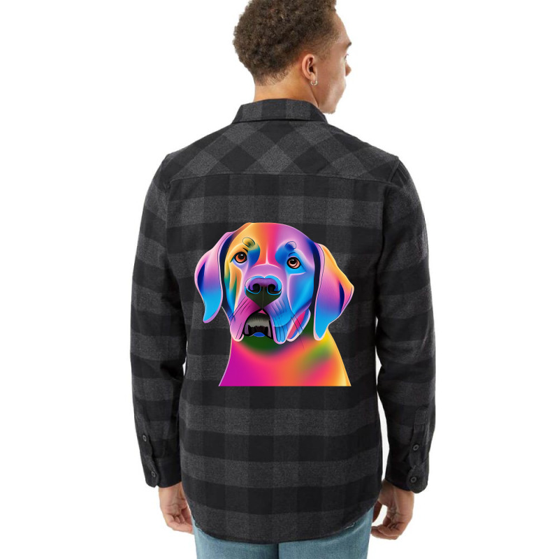 Labrador Retriever Colorful Portrait Flannel Shirt by trampolinnervous53 | Artistshot