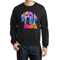 Labrador Retriever Colorful Portrait Crewneck Sweatshirt | Artistshot