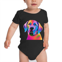 Labrador Retriever Colorful Portrait Baby Bodysuit | Artistshot