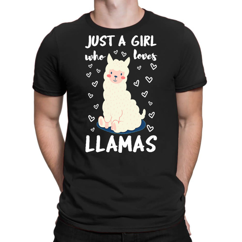 Just A Girl Who Loves Llamas T  Shirt Just A Girl Who Loves Llamas I V T-shirt | Artistshot