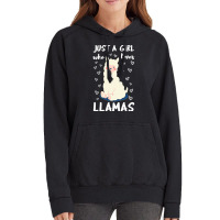 Just A Girl Who Loves Llamas T  Shirt Just A Girl Who Loves Llamas I V Vintage Hoodie | Artistshot