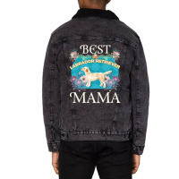 Best Labrador Retriever Mama - Gifts For Dog Moms Or Labrador Retrieve Unisex Sherpa-lined Denim Jacket | Artistshot