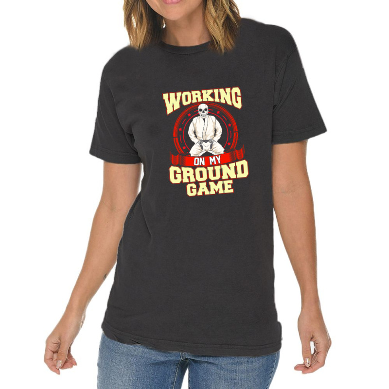 Funny Cool Ground Game Fighter Judo Skull Fight Sports Vintage T-Shirt by SallyThompson | Artistshot